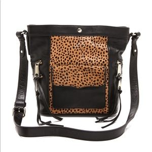 Rebecca Minkoff Black & Leopard Dexter Bucket Bag